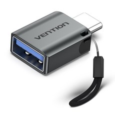 벤션 5Gbps USB C타입 CM to AF OTG 젠더 어댑터, 1개, 그레이, 18.5mm