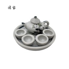 臺灣熱銷 陶瓷童子茶具 兒童禮品玩具 迷你小茶具擺件 兒童過家家玩具, 國寶, 1個