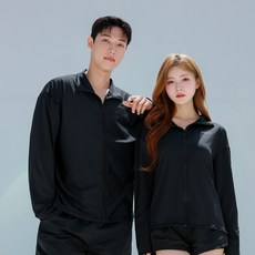 크라시앙 자체제작 선핏 커플 집업 래쉬가드 기본 긴팔 여성 남성 남녀공용 루즈핏 커플 수영복