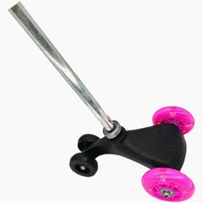 兒童扭扭車配件 寶寶搖擺車 妞妞車前後輪 閃光靜音軲轆輪胎 腳架含輪子 通用型兒童車配件 全套三角架靜音滑行, 1個, 圓管前三角*粉色靜音閃光輪+工具