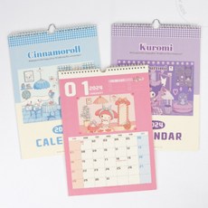 산리오 투두 to do 벽걸이 캘린더 캐릭터 달력 플래너, 쿠로미