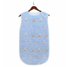 愛兒寶 六層紗布睡袋 嬰兒防踢被 透氣吸汗四層泡泡紗背心式蘑菇寶寶睡袋