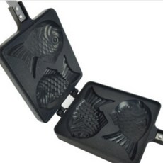 일월천상회 붕어빵 모양 틀 팬 2구 붕어빵몰드 붕어빵프라이팬 미니붕어빵기계 붕어빵트레이, 1개