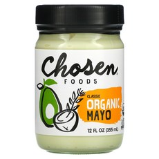 Chosen Foods Classic Organic Mayo 12 fl oz (355 ml) 1팩, 1개, 355ml