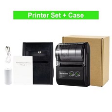 GOOJPRT 영수증 프린터 휴대폰 컴퓨터용 미니 휴대용 티켓 목록 비즈니스용, Case Set 2