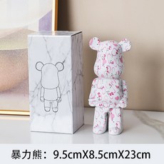 폭력적인 곰 장식품 창조적 인 재미있는 거실 TV 캐비닛 장식 어린이 돼지 저금통 트렌드 오피스 클럽 장식, 27cm, 레드 하트 kt, 1개