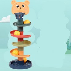 유아 공놀이 장난감 스파이럴 타워 홈인테리어 놀이 소품, 5개의 공으로 5층의 스핀+를 사용합니다