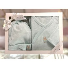 [백화점 정품] 에뜨와 신생아 순면 사계절 배냇 슈트 임신 출산 선물 멜링 배내우주복x비니모세트