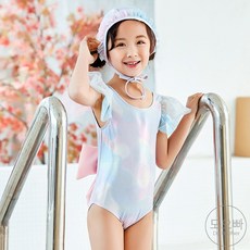 Do Brother Ririmi兒童女童泳裝荷葉邊絲帶公主泳裝水上樂園兒童女童泳裝