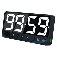 대형 디지털 타이머 LED 충전식 크로스핏 주방 다용도 타임벨 전자시계 복싱 훈련, C. 블랙-900플러그인/리모컨