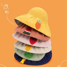 은창]큐트 패치 돌돌이 면 아동 선캡 아동선캡 아동모자 유아동 아기모자 여아 남아 봄 벙거지 여름 썬햇