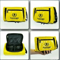 G.Winner 獅王時尚可拆式隔層置物包，多功能運動收納包，可拆卸間隔設計，時尚運動配件, 亮黃, 1個