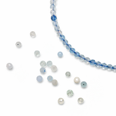 [비즈엔케이] 컷팅 아쿠아마린 3mm 원석 팔찌재료 DIY 비즈 만들기재료