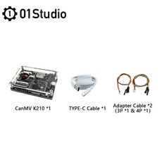01Studio CanMV K210 카메라 시각 스캔 모듈 개발 데모 로봇 자동차 키트 Micropython 임베디드 보드, Bundle1