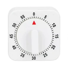 큐브타이머 스톱워치 60 분 주방 타이머 카운트다운 알람 알림 HILIFE 기계식 요리 화이트 사각형, 1개