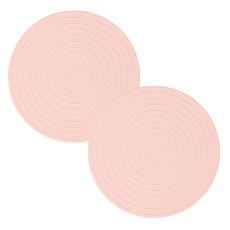 더하리 국산 실리콘 인덕션 보호매트 (1+1), 파우더핑크 20cm, 2개