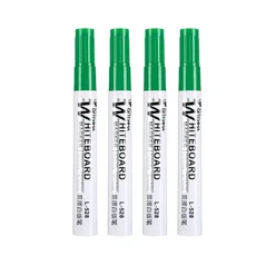 4/10 Pcs 세트 지울 수있는 자기 화이트 보드 마커 펜 칠판 분필 유리 사무실 학교 미술 편지지, Green-4 Pcs