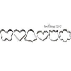 Wilton 惠爾通 餅乾切模(迷你浪漫6款) 花邊愛心蝴蝶鐘鬱金香花 WT2308-1225, 1個