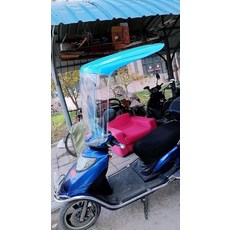 스쿠터 캐노피 오토바이 차양막 비가림막 커버 덮개 확장, + 각도캐노피 + 블루 포함, 기본 모델명/품번