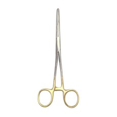 골드 겸자가위 겸자 일자겸자 귀털제거 솜 넣는 집게 180mm (직선), 1개