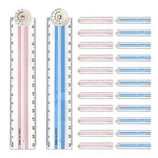 2in1 겹자 각도기 15cm 30cm 2종 12개씩 24개입, 세트