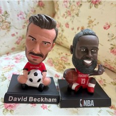 NBA 哈登 足球明星 貝克漢 搖頭公仔 汽車擺件 玩偶擺件 禮物, 1個