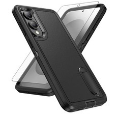 Asuwish 삼성 갤럭시 S25 엣지 HW3FZJ용 폰 케이스 US 퍼플+핑크, 블랙+블랙