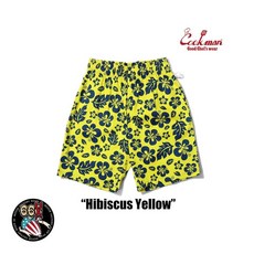 美式工廠 COOKMAN Chef Pants short 黄扶桑花夏威夷風情短褲