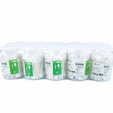 종이축 양면 귀청소 둥근형 면봉 120p 10통 위생 화장 클렌징 가정용 대용량, 1개, 1매입