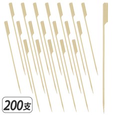日式 白皮鐵炮竹串 25cm 燒烤竹串 天然竹製, 200個, 1個裝