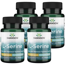 SWANSON 斯旺森 L-Serine素食膠囊 500mg, 4個, 60 件