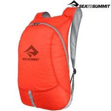 Sea to Summit 輕量30D日用背包，超輕便摺疊收納，戶外健行旅行適用，多色可選, 060811 橘紅