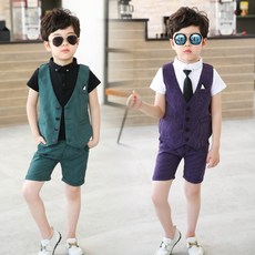 꿀순이옷장 주니어남아스트라이프3종정장