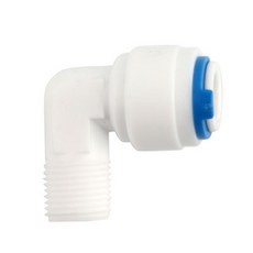 淨水器接頭4042 3分外牙絲轉2分快接彎頭 PE管接頭 RO膜殼 接頭, 1個, 4042