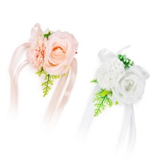 이지마켓 꽃팔찌 결혼식사진, 화이트