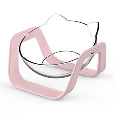 강아지 식기 1구 핑크 1P 고양이 각도조절 밥그릇 반려견 애견 각도조절 고양이 반려견 애견 강아지 dew+421lb