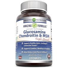 AMAZING NUTRITION 葡萄糖胺軟骨素MSM錠, 1個, 120 件