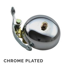 日本鶴牌 Crane Suzu 復古自行車鈴鐺，適用管徑 Ø22.2-25.4mm, 1個, 鍍鉻銀 Chrome Plated