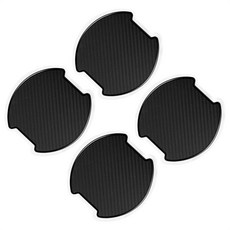 TANGSEN 4Pcs 범용 3D 탄소 섬유 텍스처 자동차 도어 컵 손잡이 오목 페인트 보호 커버 스크래치 비표시 실리콘 개인 맞춤 패드 스티커(흰색 반투명 L), (Silicone) L