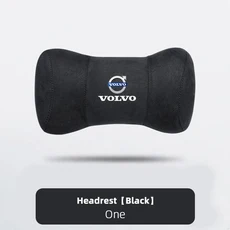 볼보 카시트 헤드 지원 스웨이드 메모리 코튼 목 베개 XC60 V90 용 인테리어 액세서리, 07 FMP-Black