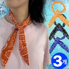 유오르 쿨 스카프 1+1+1 아이스 쿨링 넥 쿨러, 오렌지+블루+블랙, 1개