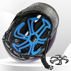 헬멧 라이너 내피 패드 실리콘 자전거 라이딩 장비, 블루, 1개