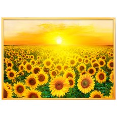 민트마켓 금빛해바라기A 금전운에 좋은 돈들어오는 해바라기 액자 개업선물 풍수인테리어, 골드