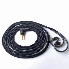 FAAEAL HiFi 오디오 IEM 케이블 6N 고순도 무산소 구리OFC 유선 이어폰 면 실 커버 QDC-C 핀 인이어 모니터 음악가용 35mm 15m5피트 매입형 2핀, FAAEAL HiFi 오디오 애호가 IEM 케이블, 6