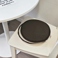 미미캐츠 글렌체크 원형 대방석 쇼파쿠션 원형방석, 코코아