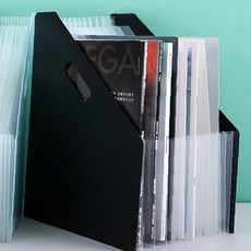 확장형 파일 보관함 서류 정리함 책상 위 문서 수납 사무용품 자료 분류 보관 용품, 1개, 화이트