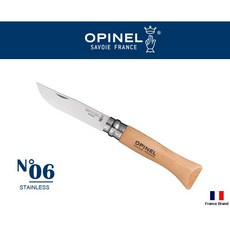 Opinel 法國不銹鋼折刀 No.06 櫸木刀柄, 1個