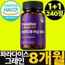 퓨리바 파라디세 버닝 99+ 파라다이스 그레인 정품 haccp 인증 시설 제조, 2세트, 120정