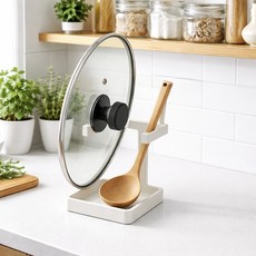 하루테 냄비 뚜껑 받침대, 1개, 화이트