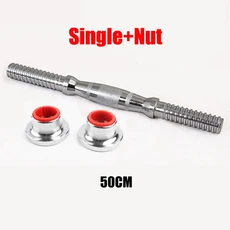 클립이있는 피트니스 덤벨 바 25mm 표준 스레드 핸들 홈 체육관 역도 훈련 액세서리, 09 style10-50CM